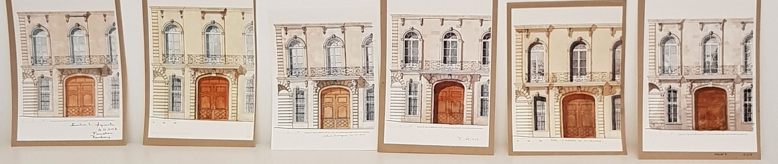 Créer un effet de surprise auprès du maître d'ouvrage avec une esquisse à l'aquarelle du projet architectural.